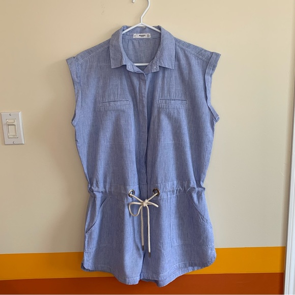 Mango striped romper . sz M - Picture 2 of 8